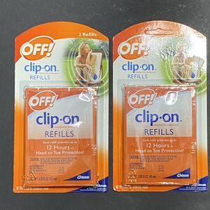 Lot of 2 (4 total refills) Off! Clip-On Mosquito Repellent Refills NEW/SEALED